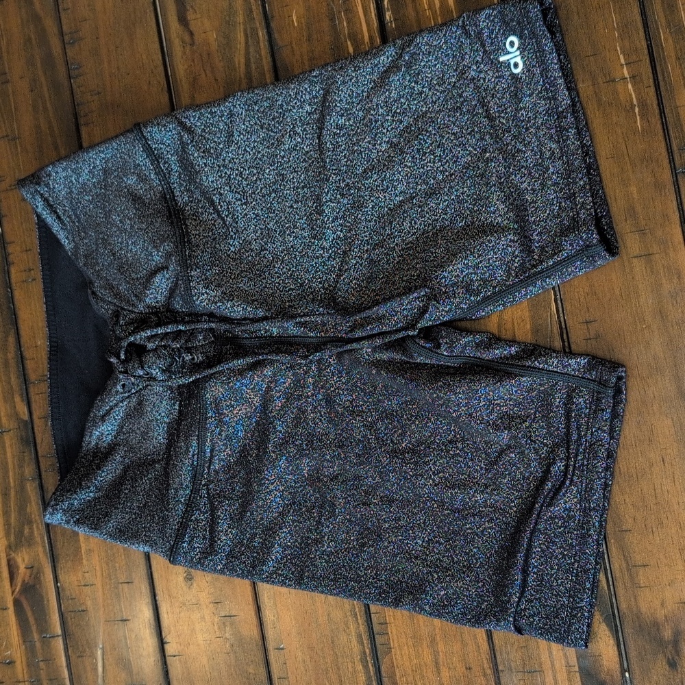 Alo Lace Up Glitter Shimmer Shorts